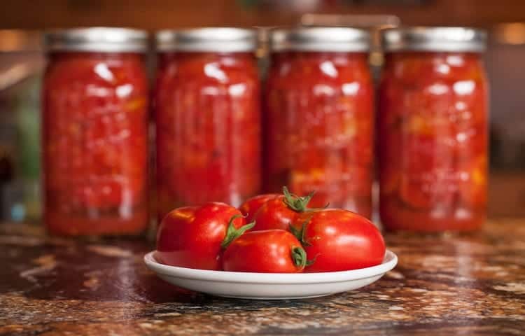 tomatoes in jars